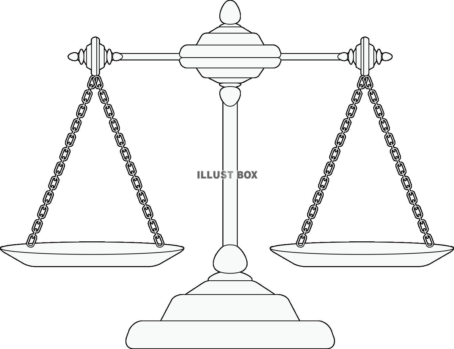 【透過png画像】天秤ばかり質量計器公正平等正義のイメージ無...