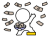 お金をばら撒く棒人間